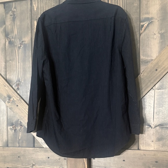 Kenneth Cole New York Men's Dark Pinstripe Shirt - Picture 4 of 5